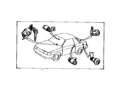 Toyota 69005-16370 Cylinder Set, Lock