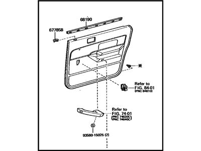 Toyota 67630-32360-02 Board Sub-Assembly, Rear Door Trim, RH