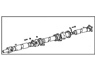 Toyota 37100-32020 Propelle Shaft Assembly W/Center Bearing