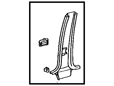 Toyota 62414-32030-04 Garnish, Center Pillar, Lower LH