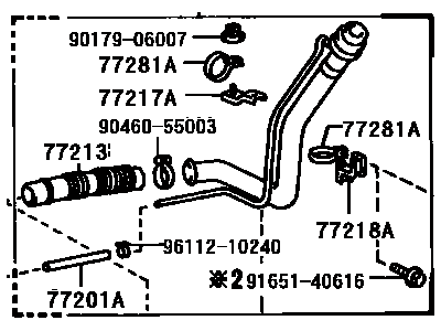 Toyota 77210-32052 Pipe Sub-Assy, Fuel Tank Inlet