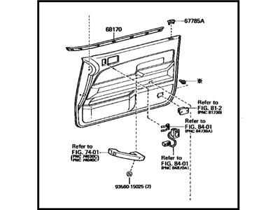 Toyota 67610-32500-04 Board Sub-Assy, Front Door Trim, RH