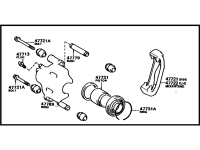 1989 Toyota Camry Brake Caliper - 47730-03010