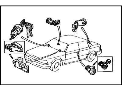 Toyota 69005-32230-D0 Cylinder Set, Lock