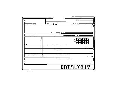 Toyota 11298-74110 Plate, Emission Control Information