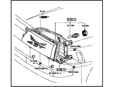 1989 Toyota Camry Headlight - 81150-32200