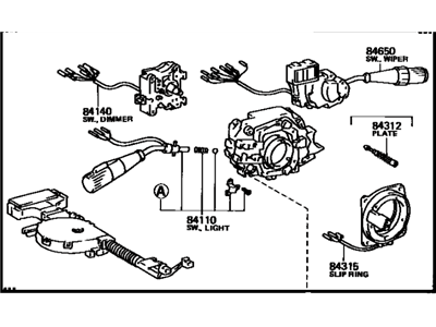 Toyota 84310-2B390 Switch Assy, Turn Signal