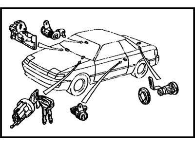 Toyota 69005-20431 Cylinder Set, Lock