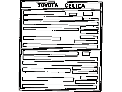 Toyota 42661-20251 Plate, Tire Pressure Caution