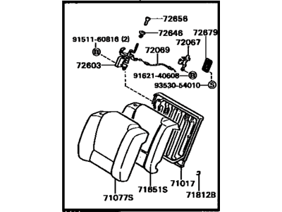 Toyota 71480-2B681-03 Back Assembly, Rear Seat, RH