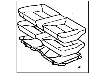 Toyota 71560-20550-04 Cushion Assembly, Rear Seat