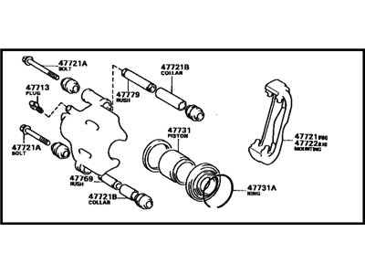 1986 Toyota Camry Brake Caliper - 47750-32040