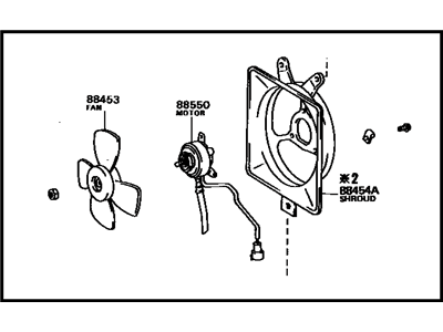 1984 Toyota Camry Fan Motor - 88590-32040