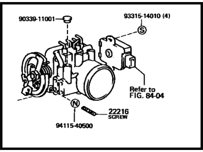 1985 Toyota Camry Throttle Body - 22210-74041