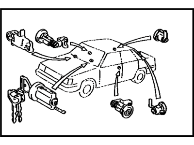 Toyota 69005-32050-03 Cylinder Set, Lock