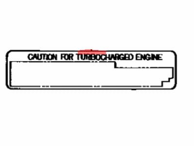 Toyota 11294-64020 Plate, Turbocharger Caution