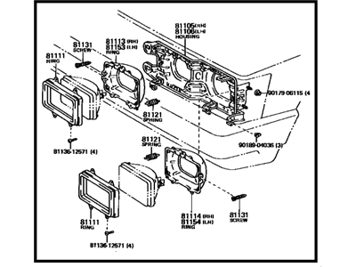 1985 Toyota Camry Headlight - 04817-32030