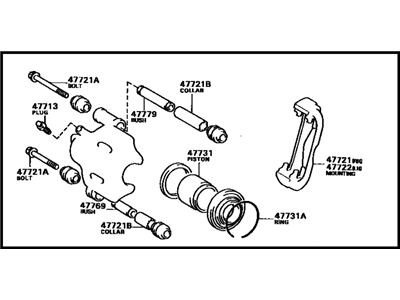 1985 Toyota Camry Brake Caliper - 47730-32021