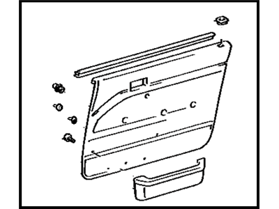 Toyota 67620-32080-06 Board Sub-Assembly, Front Door Trim, LH