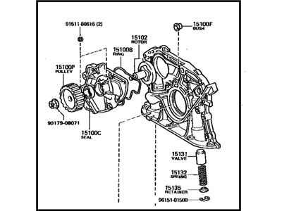 1983 Toyota Camry Oil Pump - 15100-64020