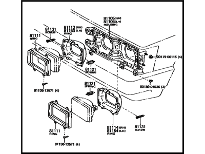 1984 Toyota Camry Headlight - 04818-32030