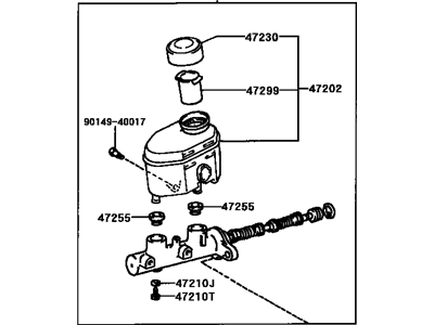 Genuine Toyota 47025-60520 Brake Master Cylinder Sub Assembly 