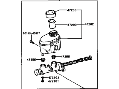 2003 Toyota Tundra Brake Master Cylinder - 47207-34010