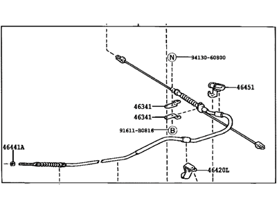 2006 Toyota Tundra Parking Brake Cable - 46420-0C041