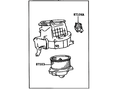 Toyota 87130-0C040 Blower Assy, Heater, Front