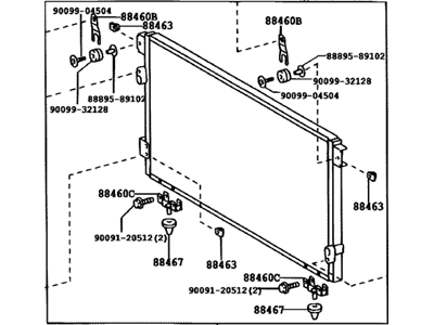 2002 Toyota Tundra A/C Condenser - 88460-0C010