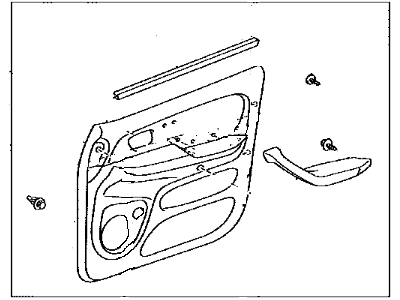 Toyota 67610-0C011-B3 Board Sub-Assy, Front Door Trim, RH