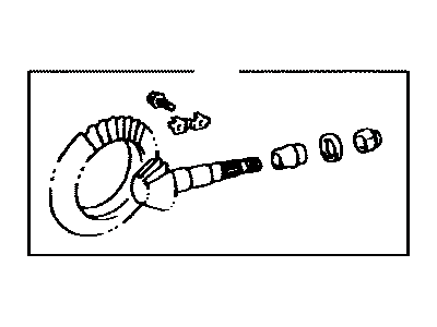 Toyota 41201-80098 Final Gear Kit, Differential, Front