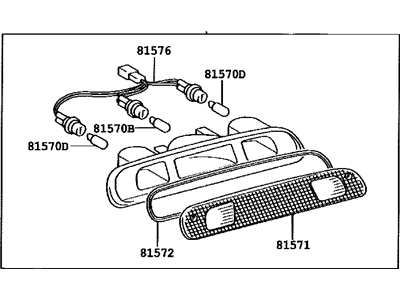 Toyota 81570-0C010 Lamp Assy, Center Stop