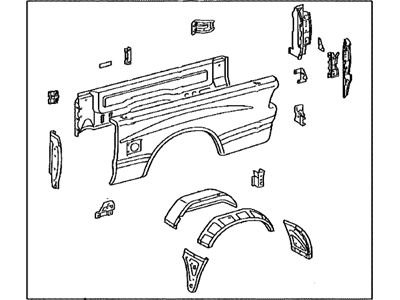 Toyota 65600-0C030 Panel Assy, Rear Body Side, LH