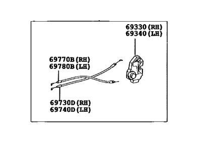 Toyota 69060-0C020 Rear Door Lock Assembly W/Motor, Left