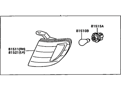 Toyota 81520-0C010 Lamp Assy, Front Turn Signal, LH