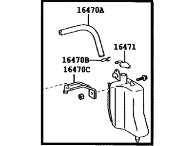 2001 Toyota Tundra Coolant Reservoir - 16470-07042