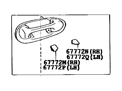 Toyota 74640-0C010-B0 Grip Assy, Door Assist, LH