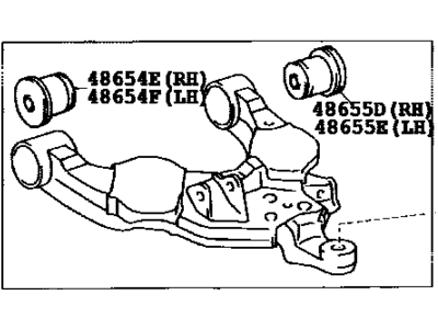 Toyota 48068-34020 Front Suspension Control Arm Sub-Assembly Lower Right