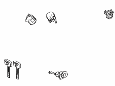 Toyota 69005-06761 CYLINDER & KEY SET