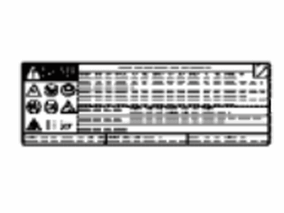 Toyota G9569-47110 Label, Lithium Ion Battery Caution