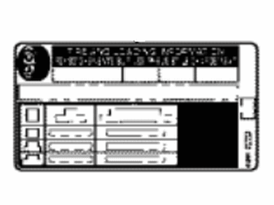 Toyota 42661-07181 Label, Tire Pressure