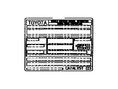 Toyota 11298-1A271 Plate, Emission Control Information