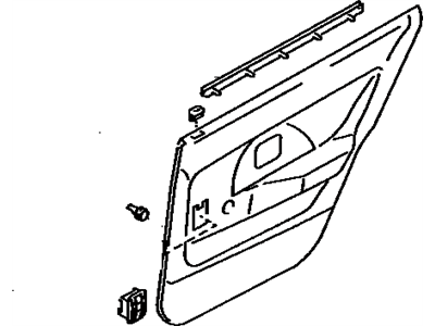 Toyota 67640-13140-03 Board Sub-Assembly, Rear Door Trim, LH