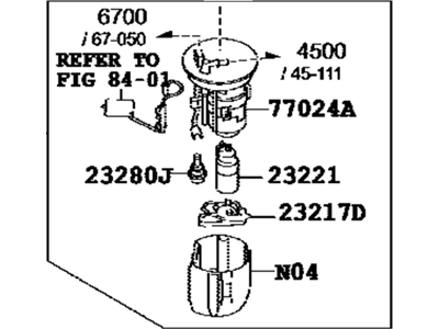 2016 Scion iA Fuel Pump - 77020-WB001