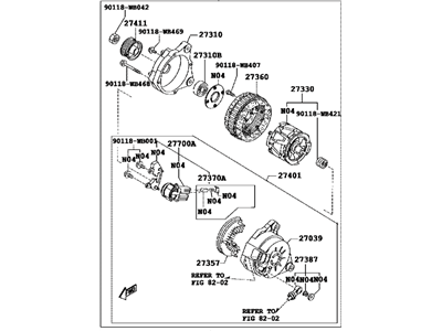 2016 Scion iA Alternator - 27060-WB001