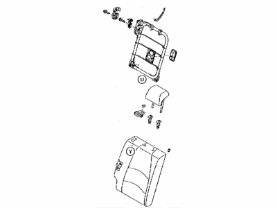 Toyota 71480-WB033 Back Assembly, Rr Seat