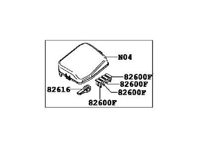 Toyota 82662-WB003 Cover, Relay Block