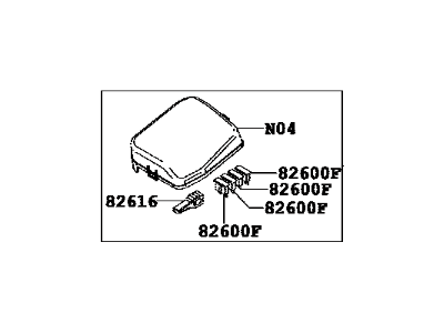 Toyota 82662-WB002 Cover, Relay Block