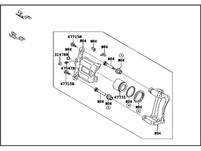 Toyota Yaris iA Brake Caliper - 47730-WB002